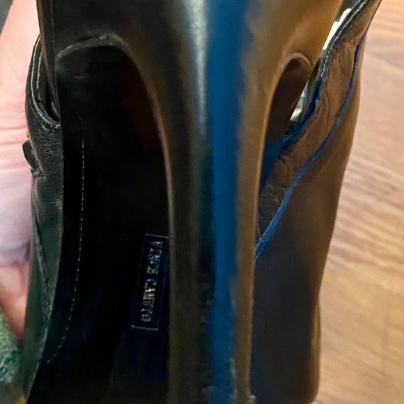 Vince Camuto Black 'Kevlin' Open To/Heel Zip Up Bootie Heels- Size 9 - Picture 14 of 16